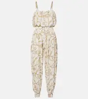 [Balmain] Balmain Chain printed jumpsuit UK 16 gold
