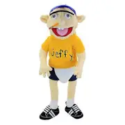 60cm Jeffy Hat Hand Puppet Jeffy Plush Doll Cosplay Toy Game Stuffed Doll Christmas Gifts for Kids