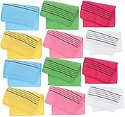CTIRCHIU 12pcs Sauna Exfoliating Washcloth Set Colorful Single Piece Cleaning Bath Sponge Net Back Bathing Shower Body Scrubber Skin Smoother For Gym Spa And Home Use