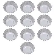 Baking Tool 10PCS Tart Aluminum Cupcake Cookie Cake Flower Mold Tin