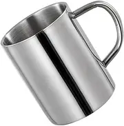 HAKIDZEL 1Pc Stainless Steel Double Insulated Mug Travel Drinking Cup for Tea and Water and Design Smooth Surface for Go Use