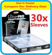 30 x ULTRA PRO PLATINUM TRADING CARD 9 POCKET SLEEVES PAGES MTG AFL POKEMON