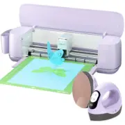 Cutting Machine & Mini Heat Press, 3 in 1 Heat Press Machine (Lavender Purple)