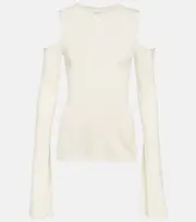 [Rick Owens] Rick Owens Cutout virgin wool top AU 14 white