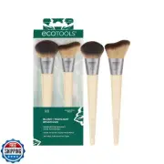 EcoTools Blush + Highlight Brush Duo, Makeup Brushes For Liquid, Cream, and P