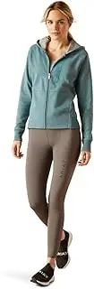 [ARIAT] Women's Team Logo Full Zip Hoodie, North Atlantic, XX-Large