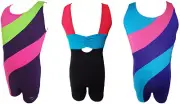 TALENT TALE® GIRLS DANCE/ GYMNASTIC COOLMAX® Color Block Tank Biketard