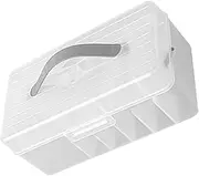 SEWACC Portable Double Cord Organizer Box for Electronics Capacity Efficient Cable Storage for Chargers Wires and Accessories