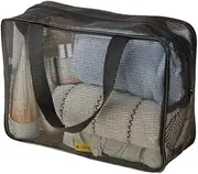 Goxfaca 1Pcs Mesh Shower Caddy Toiletry Tote Gym Bag, Shower Caddy Portable Mesh Tote Bag with Zipper