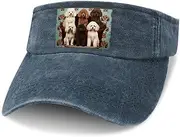 [Rrtsmsgh] Poodles Dogs Leaky Top Cap Adjustable Leaky Top Cowboy Hat, Fashion Sun Visor Hat for Men Women,