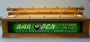 REMOTE CTRL 18 BEER TAP HANDLE DISPLAY BILLIARDS POOL HALL LED LIGHTED BAR SIGN