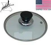 6 3/4" OD Glass Pyrex Lid SS Stainless Steel Metal Rim 6 1/4" ID Replacement Pot