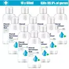10 x 60ml 75% Ethanol Anti bacterial Instant Hand Sanitiser Sanitizer kill germs