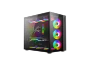 Gamemax Infinity BK Black USB3.0 /Type C Tempered Glass ATX Mid Tower Gaming Com