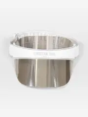 Silver & White Sun Visor Hat