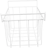 Cabilock Multi-Purpose Freezer Basket White Freezer Wire Container Chest Freezer Wire Basket Iron Freezer Organizer