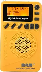 ASHATA Portable DAB P9 Pocket Radio, DAB FM Radio Rechargeable with LCD Display and Speaker, Mini Digital Tuning Walkman Radio for Walk/Jogging/Gym/Camping