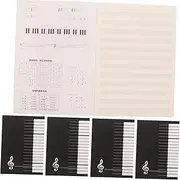 JOINPAYA 10 Pcs Creative Sheet Music Notebook 5-book Set for Guitar and Piano Portable Music Composition Notebook