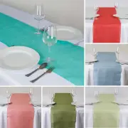 5 BURLAP TABLE RUNNERS 14x108" Rustic Natural Primitive Wedding Party Catering