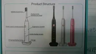 Puma TAKATA PM5812超音波電動牙刷4套 sonic electric toothbrush各含刷頭兩支;充電座; USB插頭; 外盒及說明書