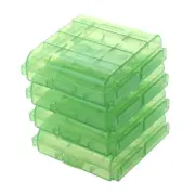 Pack of 4 PCS AA / AAA Battery Storage Hard Case Box-Green X2E84599