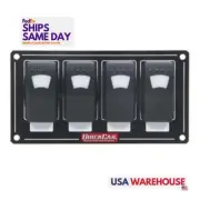 Quickcar 52-717, One Black Accessory Panel 4 Switch Rocker Lighted Performance