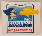 PADI Project AWARE Sticker Scuba Sport Dive Car Boat Sticker Tank Decal NEW