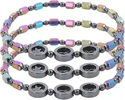 Healvian 3pcs Magnetic Stone for Women Ankle Bracelets Ankle Protection Support