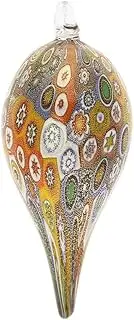 [Glass Of Venice] Murano Glass Icicle Christmas Ornament - Gold Millefiori