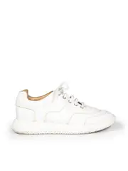White Leather Turn Trainers
