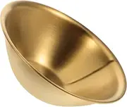 Totority Multifunctional Salad Bowl Metal Dipping Bowls Sauce Cups Mini Salad Plates Ramekin Bowls Mini Sauce Bowls Reusable Dipping Cups Compact Camping Dishes Golden Stainless Steel