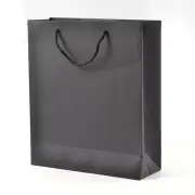 10 pcs Black Rectangle Kraft Paper Pouches Gift Shopping Bags with Nylon Thread