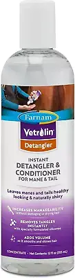 Vetrolin Concentrated Instant Horse Detangler and Conditioner for Mane and Tail,