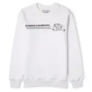 Spongebob Squarepants Sprinting Through The Sea Unisex Sweatshirt - White