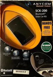 ANYCOM SCK-200 Bluetooth Solar Car Kit Hands Free Echo Cancellation Noise Reduce