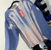 Supreme blurred Logo Sweater Size Large fw2 blue