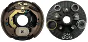 2-Pk Electric Trailer Brake 10 inch LH Backing Plates Hub / Drum Kits (5 on 4.5)
