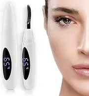 ZAPAL Heated Lash Curler, Rechargeable Heated Eyelash Curler, Intelligent Power Off Electric Eyelash Curler Heated Quickly 24 Hs Lasting Natural Makeup for Woman - White