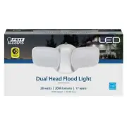 40W Feit White Dusk to Dawn Sensor Outdoor Flood Light - Security Lighting
