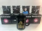 VTG 1993 Star Trek The Next Generation Ceramic Coffee Mug Cup Bundle x5 Box RARE