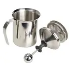400ml Stainless Steel Milk Frother Double Coffee Cappuccino Foamer Manual Jug UK