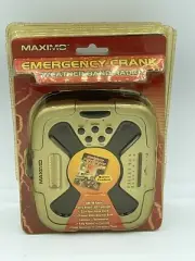M Concepts - Emergency Crank Weather Band Radio with Flashlight Clock & More New