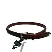 Orvis Men's Brown Batt Cut Edge Canvas Leather Belt Size 42 Western Rustic