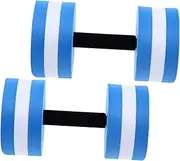 GANAZONO 2Pcs Eva Foam Water Dumbbells for Aquatic Exercise Comfortable Grip Floating Weights for Pool Fitness Non Slip Dumbbells for Water Aerobics Swimming Workouts