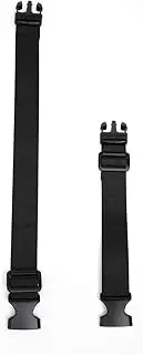 [EverVanz] Fanny Pack Belt Extender Adjustable Elastic Strap, Waist Bag Shoulder Strap Extension for Holographic Women's Bag/Waterproof Belt Bag & Connect Luggage - 2 Pack - Black G_19