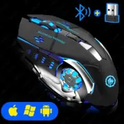 Rechargeable Wireless Gaming Mouse Silent Bluetooth Mouse Backlight For PC Gamer