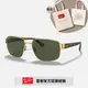 【RayBan 雷朋】雙槓太陽眼鏡(RB3663-001/31 60mm)