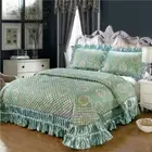 Patchwork Quilt Bedspread Coverlet Throw Rug King/Super King 250X260 Green
