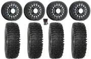 MetalFX Hitman Beadlock 15" Wheels Bk 35" RC500S Sticky Tires Can-Am Maverick X3