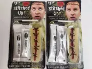 NEW Halloween Accessories Latex Stitches, Bloody Scab, And Liquid T5